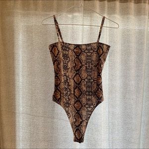 Snake print cami bodysuit